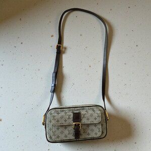 Louis Vuitton Juliette Mini Lin Khaki Crossbody Bag w/ Dust Bag